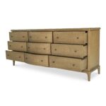 Sadie 9 Drawer Dresser Brown VL-1101-03 VL 1101 03 Sadie diagL open shadsilo