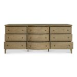 Sadie 9 Drawer Dresser Brown VL-1101-03 VL 1101 03 Sadie front open shadsilo