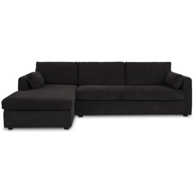 Burrow Sleeper Sectional With Storage Chaise Black Left