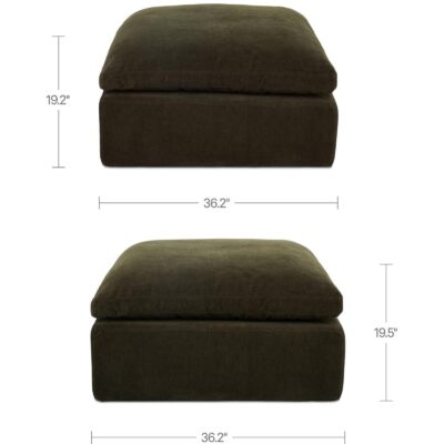 Cates Ottoman Dark Green VV-1012-27 VV 1012 27 Cates DIM 70