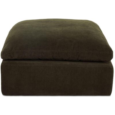 Cates Ottoman Dark Green