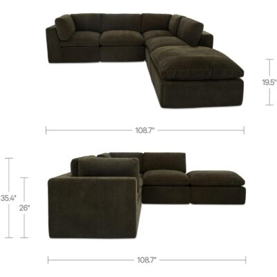 Cates Dream Modular Sectional Dark Green VV-1016-27 VV 1016 27 70