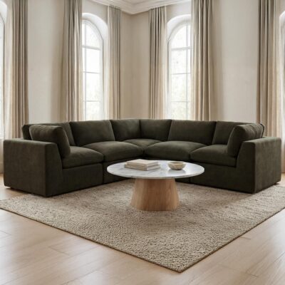 Cates Classic L Modular Sectional Dark Green VV-1017-27 VV 1017 27 01