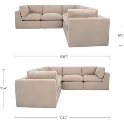 Cates Classic L Modular Sectional Pebble VV-1017-34 VV 1017 34 Cates DIM 70