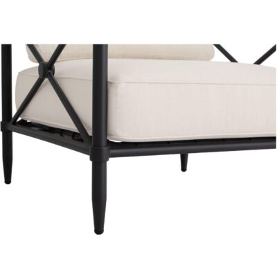 Willow Outdoor Accent Chair Cream VV-1020-05 VV 1020 05 Willow closeup shadsilo