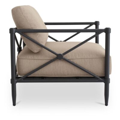 Willow Outdoor Accent Chair Light Brown VV-1020-21 VV 1020 21 Willow side right shadsilo