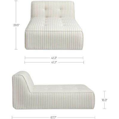 Sunseeker Outdoor Chaise Brown Stripe VV-1023-21 VV 1023 21 70 dim