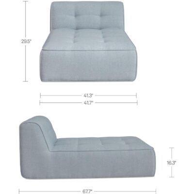 Sunseeker Outdoor Chaise Light Blue VV-1023-45 VV 1023 45 70 dim