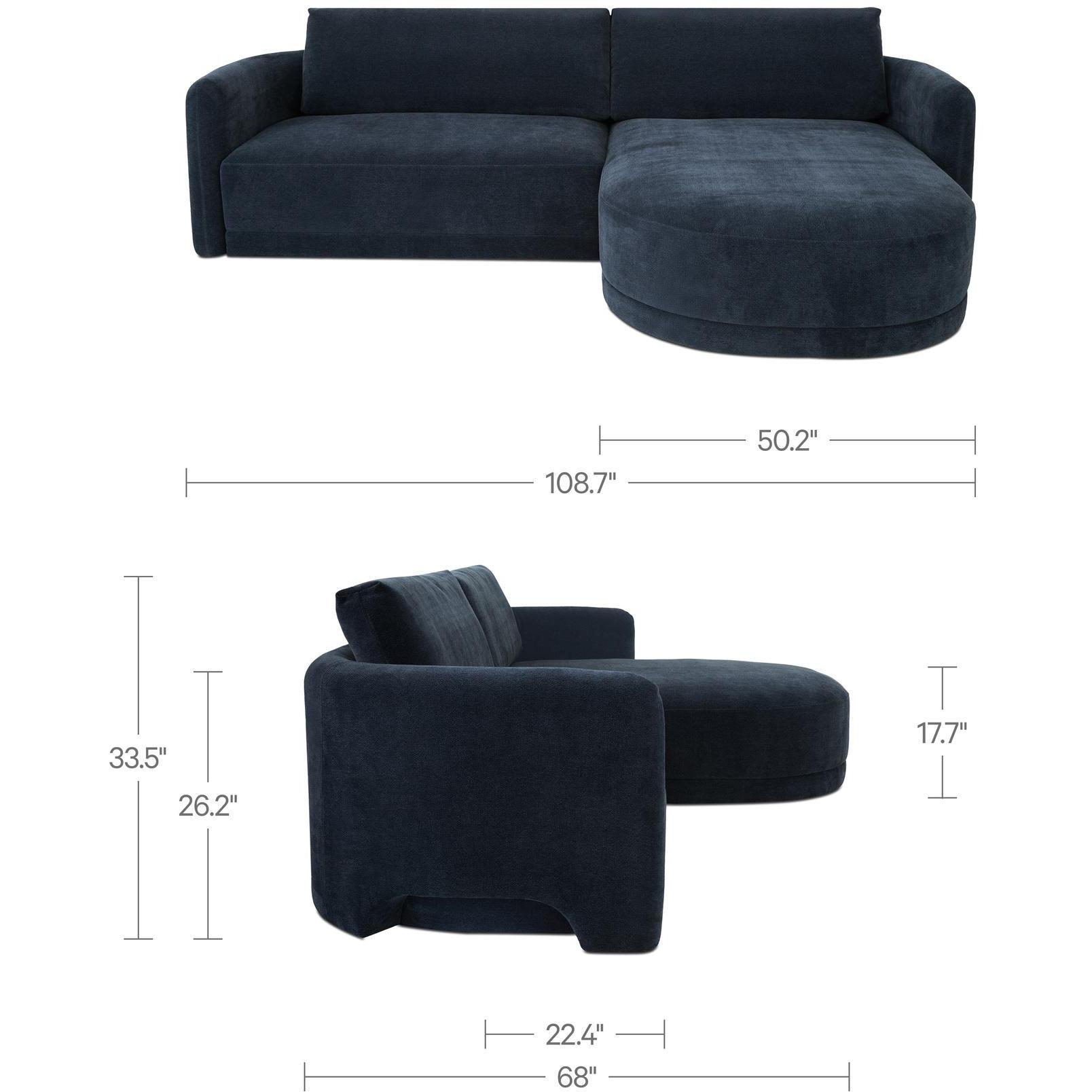 Emmy Sectional Dark Blue Right 3 Emmy Sectional Dark Blue Right - Image 3