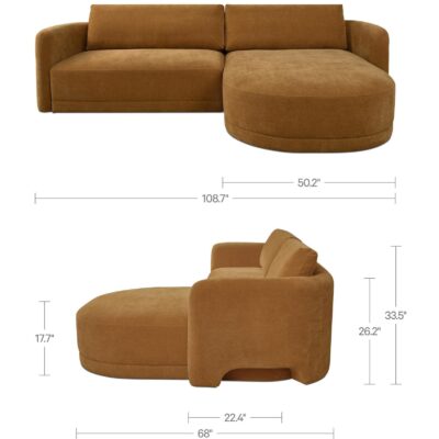 Emmy Sectional Ginger Right 5 Emmy Sectional Ginger Right VV-1024-23-R-0 VV 1024 23 R 0 70 dim