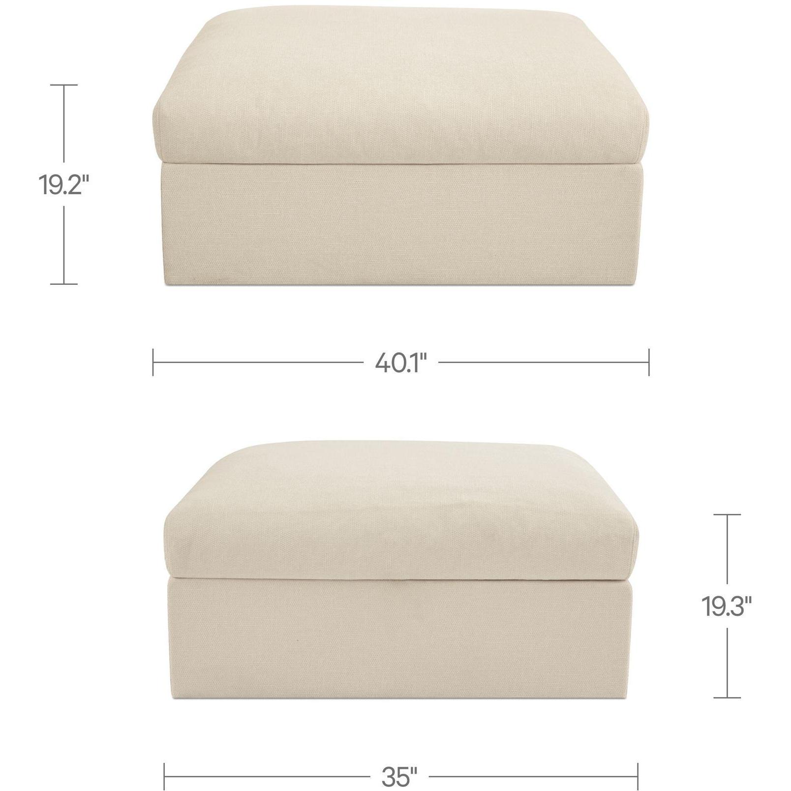 Swift Storage Ottoman Light Beige 3 Swift Storage Ottoman Light Beige - Image 3