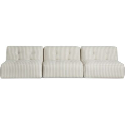 Sunseeker 3 Piece Outdoor Sofa Brown Stripe