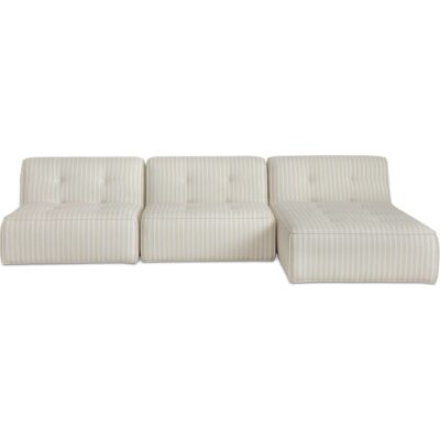 Sunseeker 3 Piece Outdoor Lounge Brown Stripe