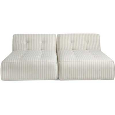 Sunseeker 2 Piece Outdoor Sun Lounger Brown Stripe