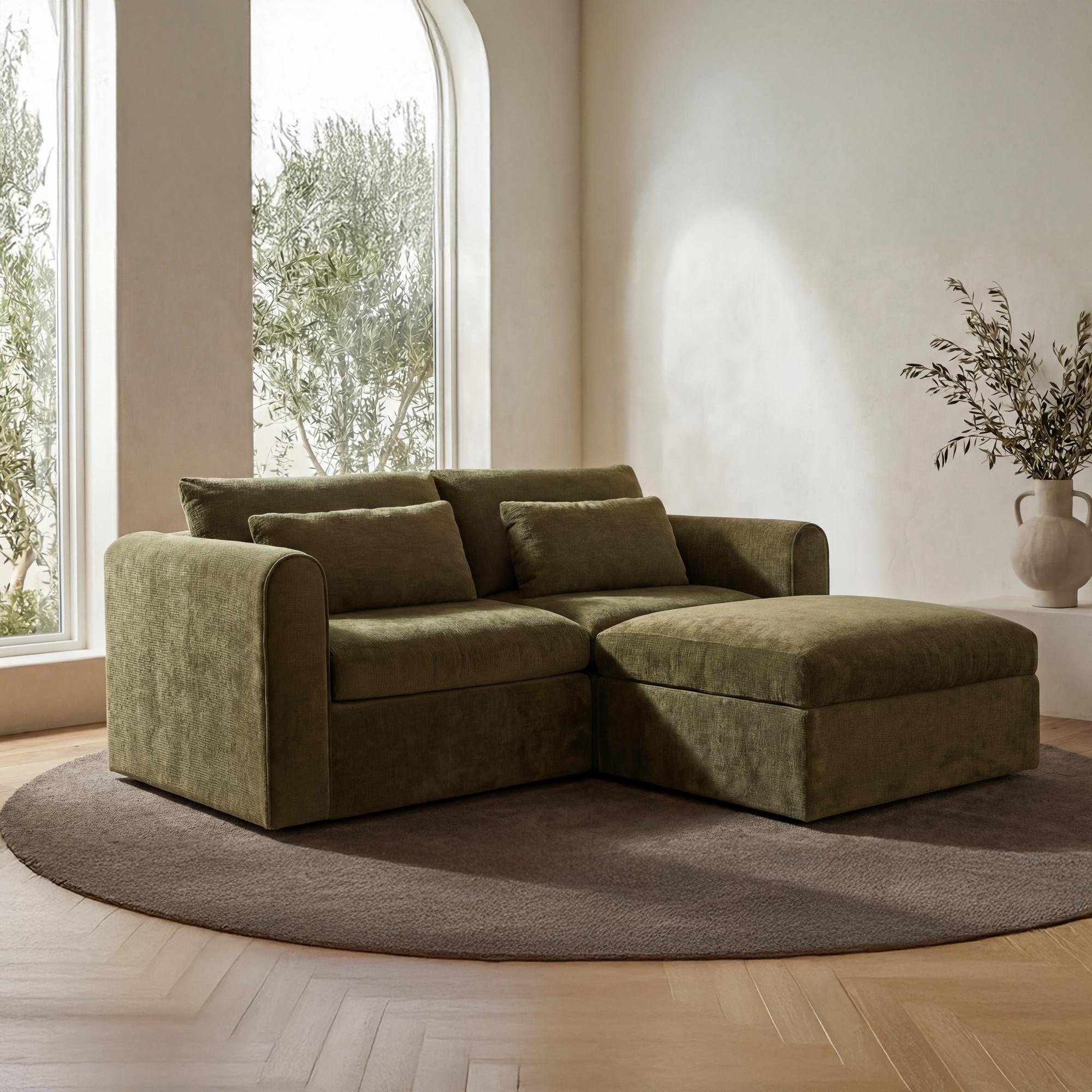 Swift Nook Modular Sectional Dark Green 2 Swift Nook Modular Sectional Dark Green - Image 2