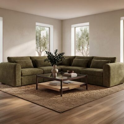 Swift Classic L Modular Sectional Dark Green VV-1043-27 VV 1043 27 10