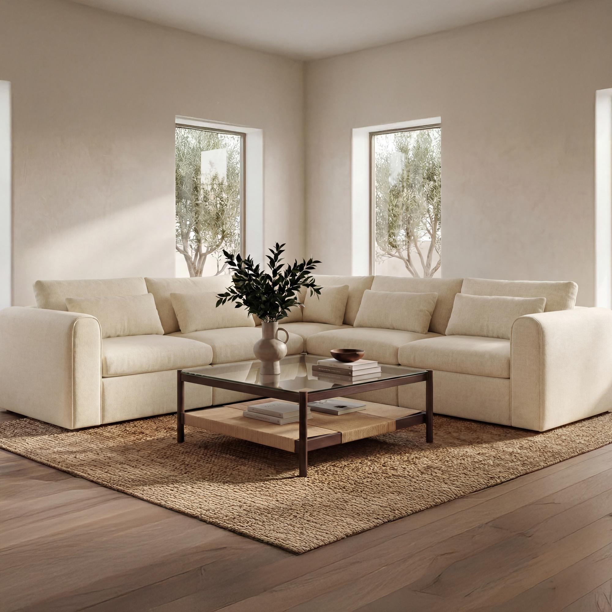 Swift Classic L Modular Sectional Light Beige 2 Swift Classic L Modular Sectional Light Beige - Image 2