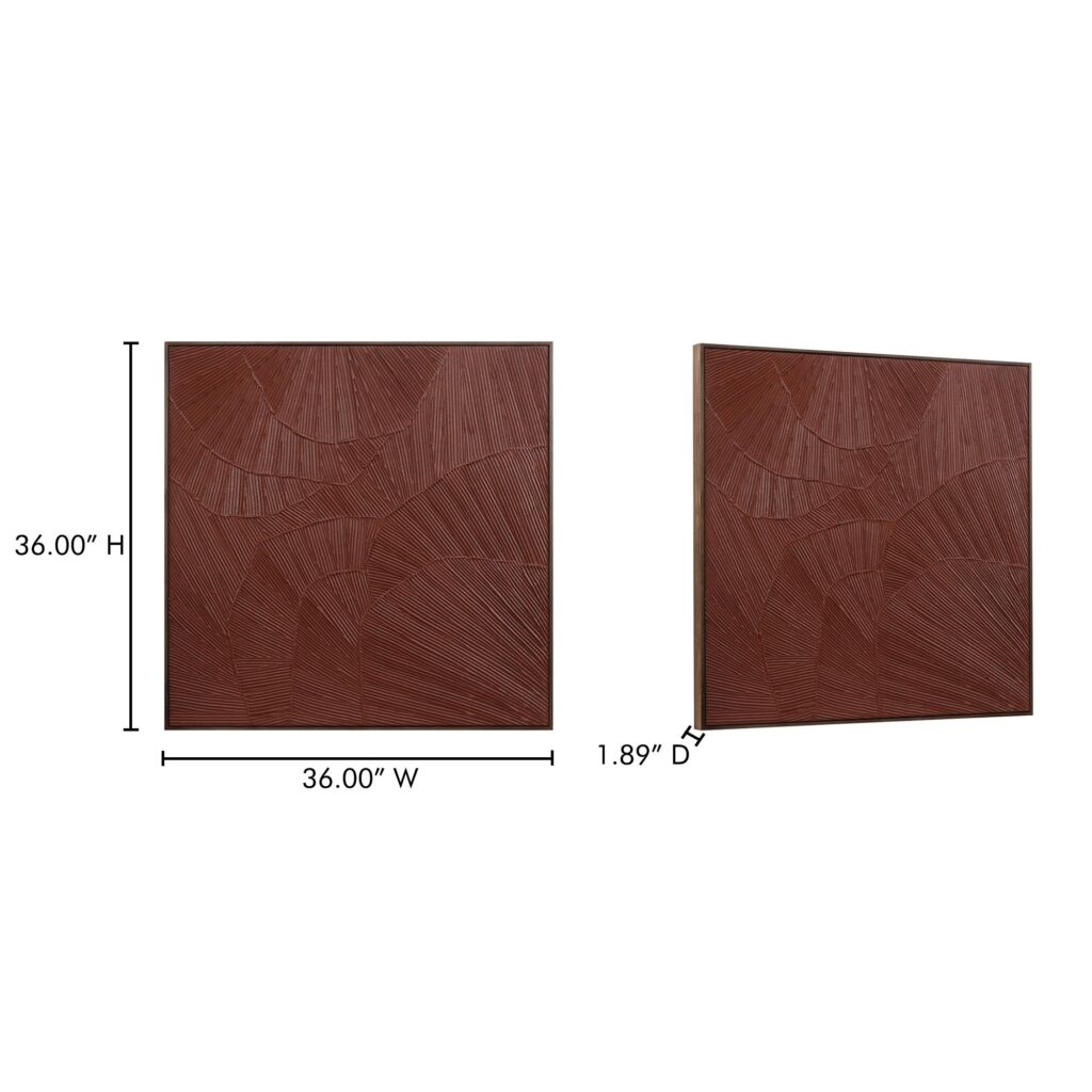 Flutter Framed Painting Maroon - Image 7