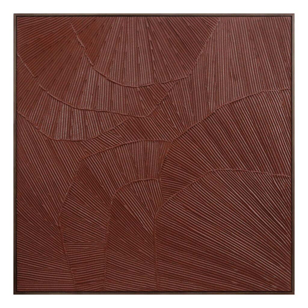 Flutter Framed Painting Maroon