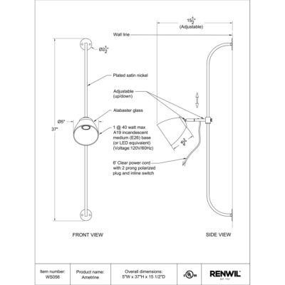 Ametrine Wall Sconce WS056 WS056 5