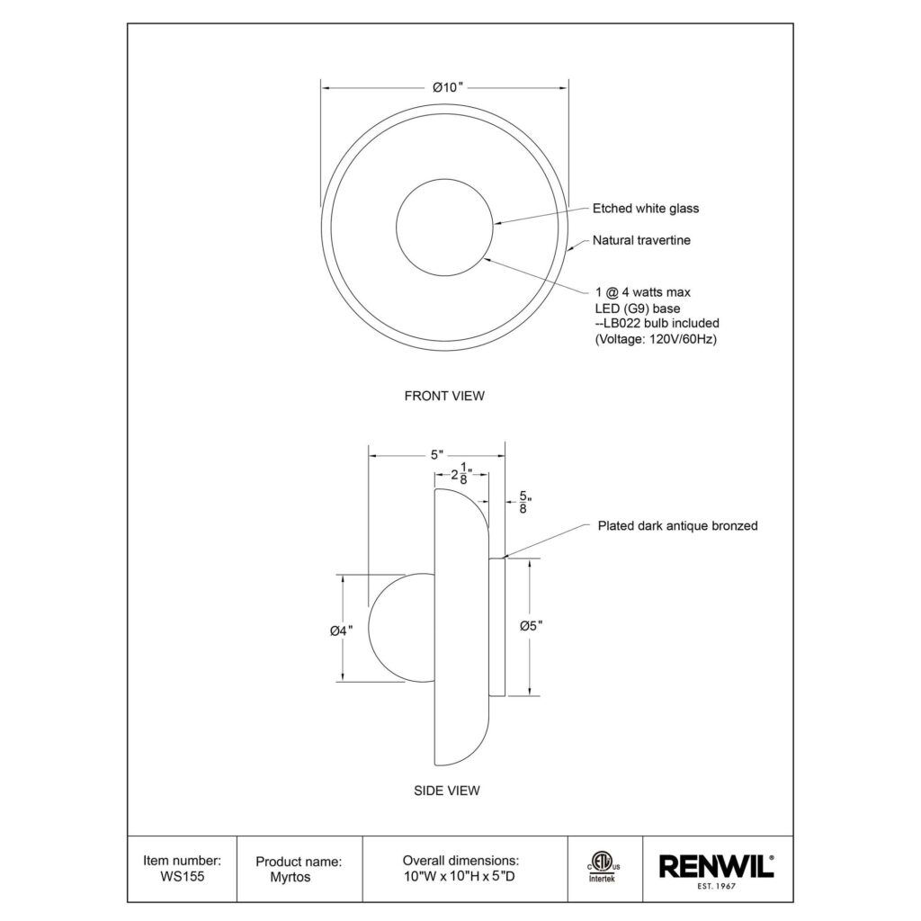 Myrtos Wall Sconce - Image 6