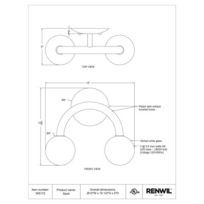 Santi Wall Sconce WS172 WS172 5