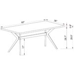 Celine Dining Table - Rustic Oak XA-D655N XA D655N 3