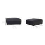 Form Ottoman Vantage Black Leather XQ-1003-02 XQ 1003 02 70