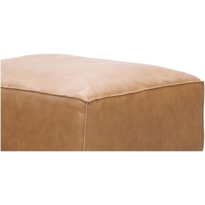 Form Ottoman Sonoran Tan Leather XQ-1003-40 XQ 1003 40 Form closeup silo