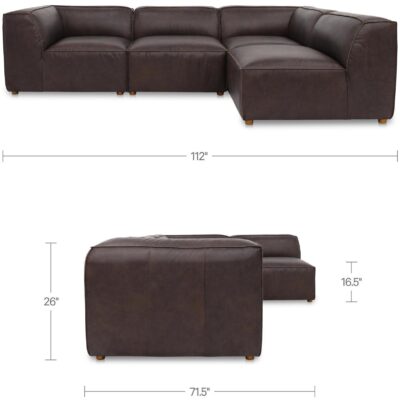 Form Signature Modular Sectional Espresso Brown Leather 7 Form Signature Modular Sectional Espresso Brown Leather XQ-1004-20 XQ 1004 20 70