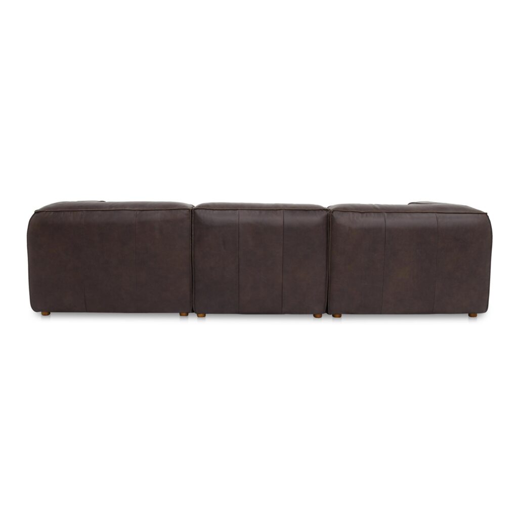 Form Signature Modular Sectional Espresso Brown Leather - Image 4