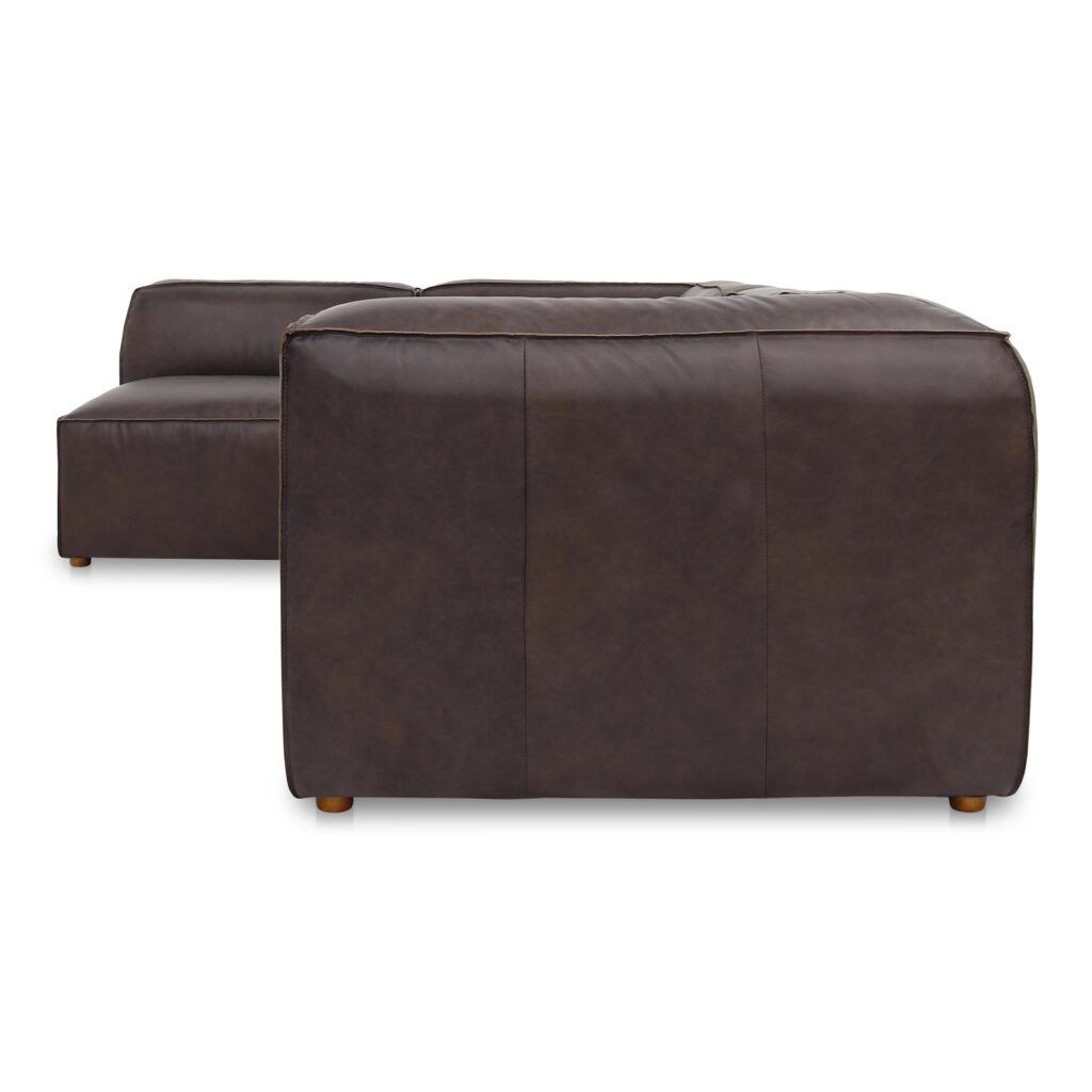 Form Signature Modular Sectional Espresso Brown Leather - Image 3