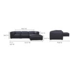 Form Lounge Modular Sectional Vantage Black Leather XQ-1005-02 XQ 1005 02 70