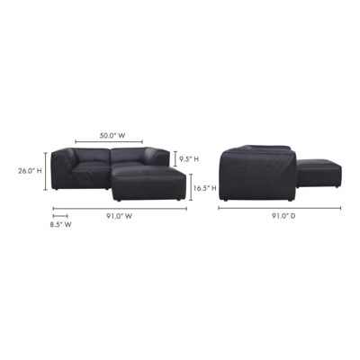 Form Nook Modular Sectional Vantage Black Leather 15 Form Nook Modular Sectional Vantage Black Leather XQ-1006-02 XQ 1006 02 70