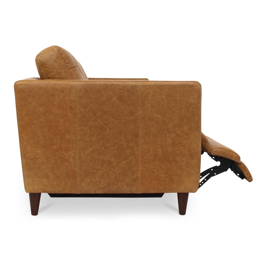 Bridgers Power Recliner Sofa Tan Leather - Image 3