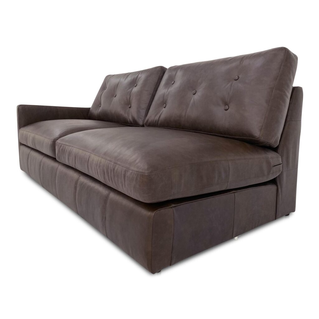 Thurlow Left Arm Facing Sofa Espresso Brown Leather - Image 2