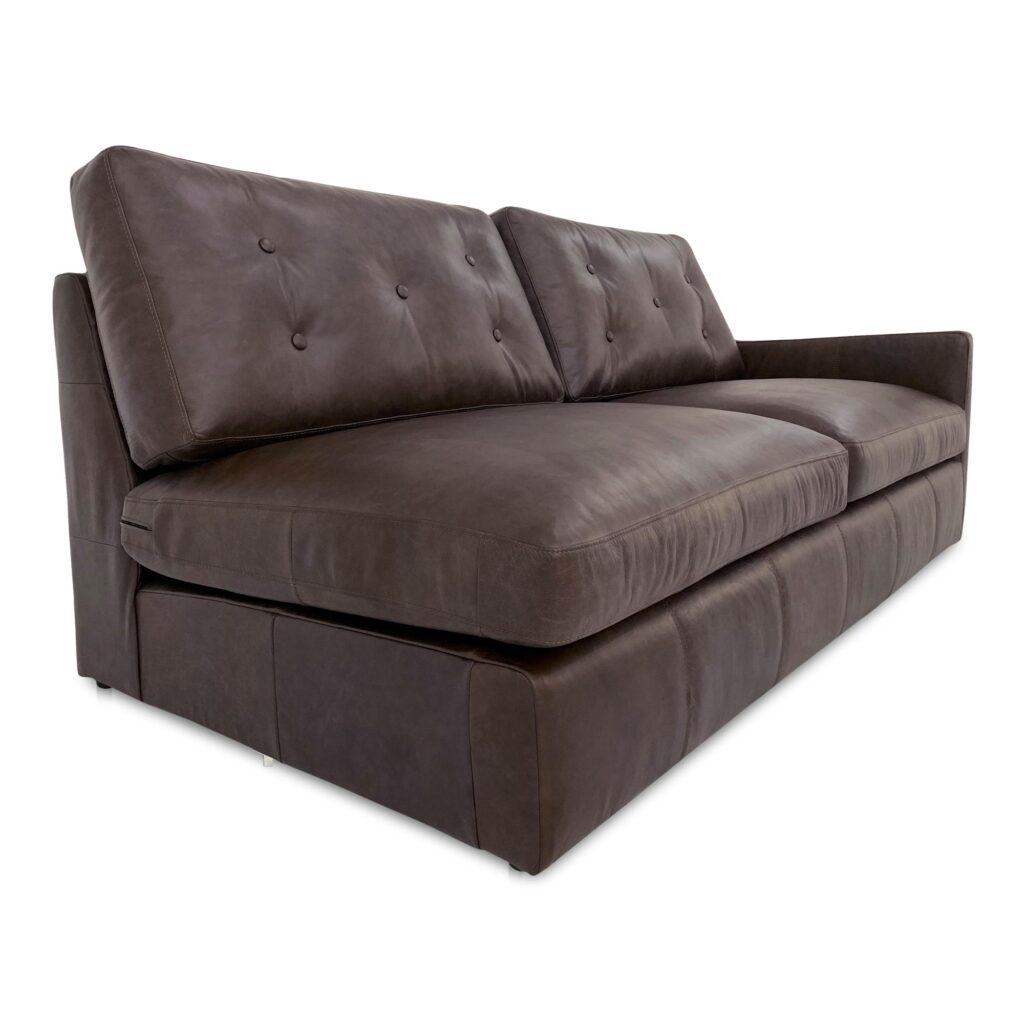 Thurlow Right Arm Facing Sofa Espresso Brown Leather - Image 2