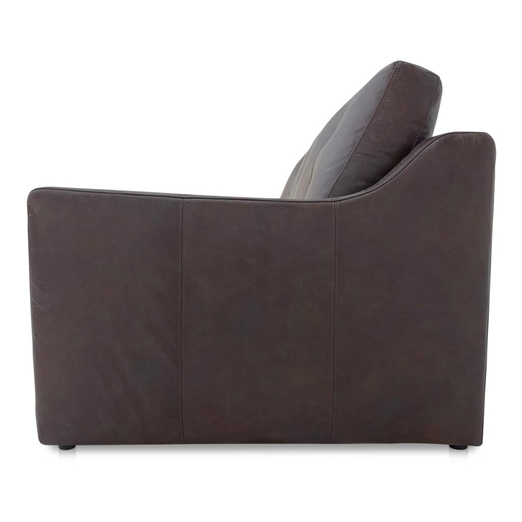 Thurlow Right Arm Facing Sofa Espresso Brown Leather - Image 3