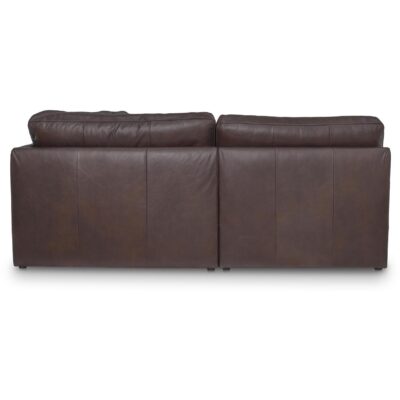 Thurlow U Shaped Modular Armless Sectional   Espresso Brown Leather XQ-1022-20 XQ 1022 20 Thurlow side right shadsilo