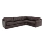 Thurlow 3 Piece Right Modular Sectional Espresso Brown Leather XQ-1023-20 XQ 1023 20 Thurlow diagR shadsilo