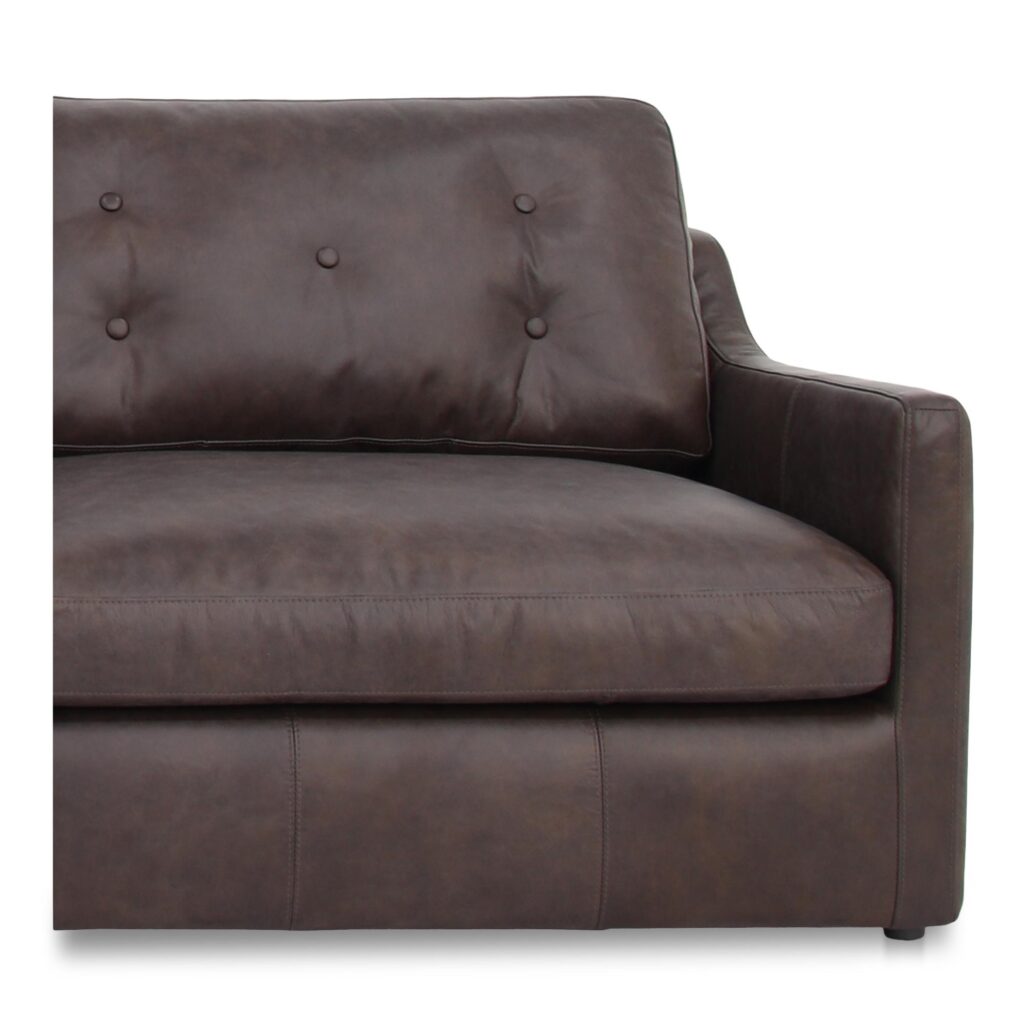Thurlow 3 Piece Left Modular Sectional Espresso Brown Leather - Image 5