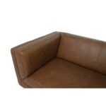 Woods Sofa Brown Leather XQ-1025-03 XQ 1025 03 Woods closeup shadsilo