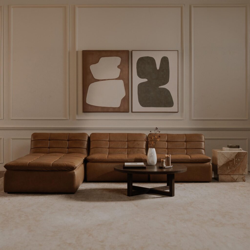 Lino Slipper Chair Tan Leather - Image 9