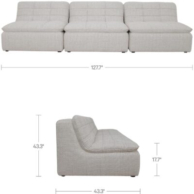 Lino Armless Modular Sofa Textured Oat XQ-1028-34 XQ 1028 34 70