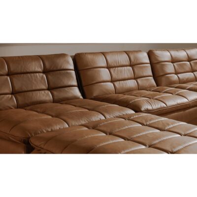 Lino Armless Modular Sofa Tan Leather XQ-1028-40 XQ 1028 40 10