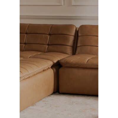 Lino Armless Modular Sofa Tan Leather XQ-1028-40 XQ 1028 40 11