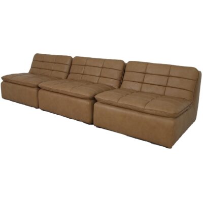 Lino Armless Modular Sofa Tan Leather XQ-1028-40 XQ 1028 40 Lino diagL shadsilo
