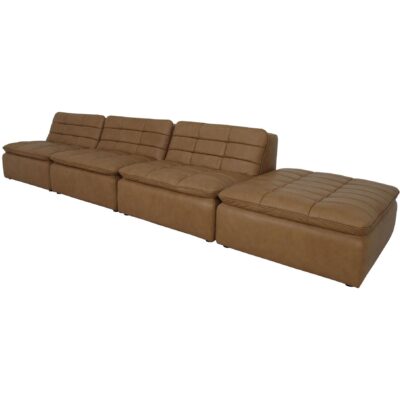 Lino Lounge Modular Sectional Tan Leather XQ-1029-40 XQ 1029 40 Lino diagL shadsilo