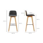Napoli Leather Bar Stool YC-1022-02 YC 1022 02 70