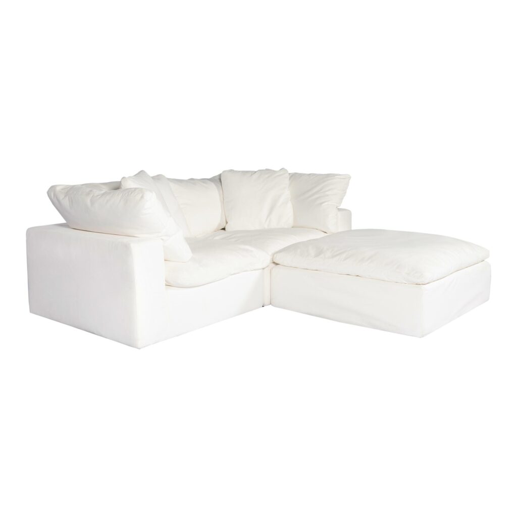 Clay Nook Modular Sectional Livesmart Fabric White - Image 2